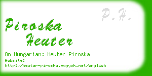 piroska heuter business card